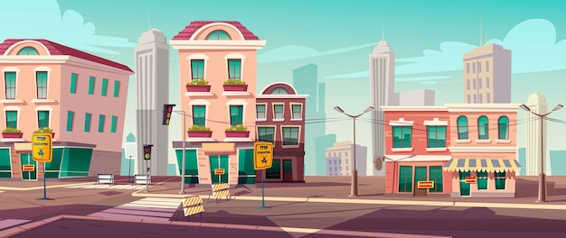 Ilustración de la ciudad vacía