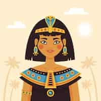 Vector gratuito ilustración de cleopatra dibujada a mano