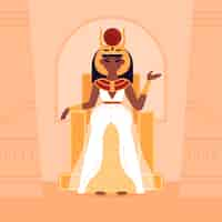 Vector gratuito ilustración de cleopatra dibujada a mano