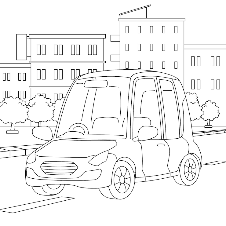 Vector gratuito ilustración de un coche dibujado a mano