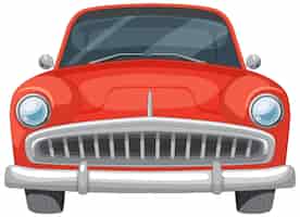 Vector gratuito ilustración de un coche vintage rojo clásico