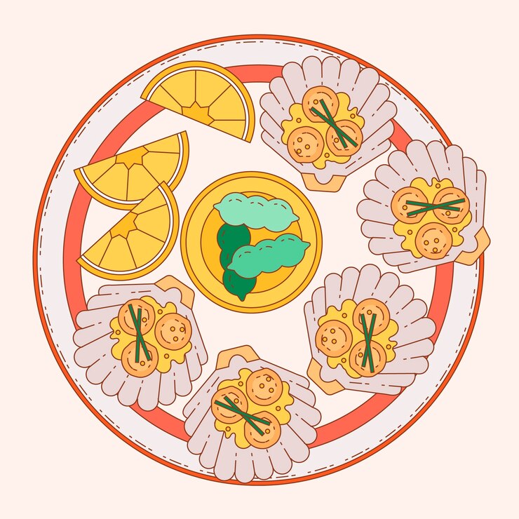 Vector gratuito ilustración de cocina francesa dibujada a mano