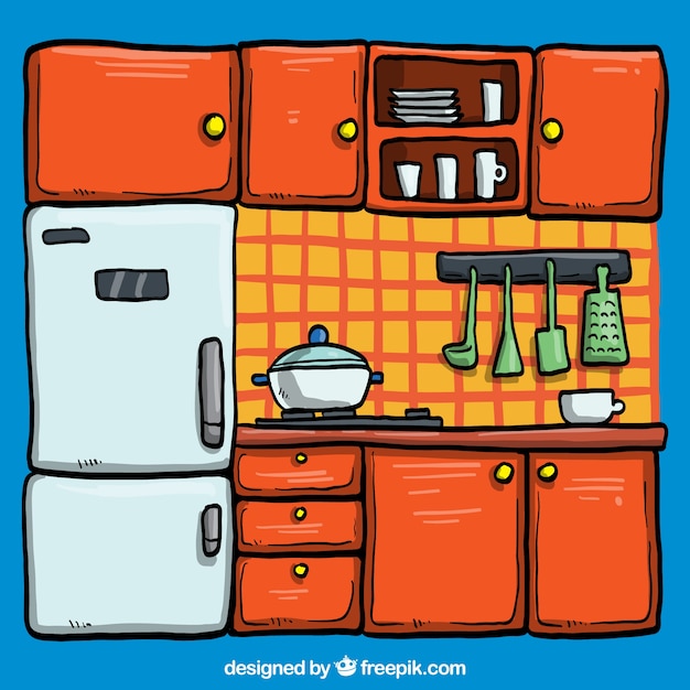 Vector gratuito ilustración cocina