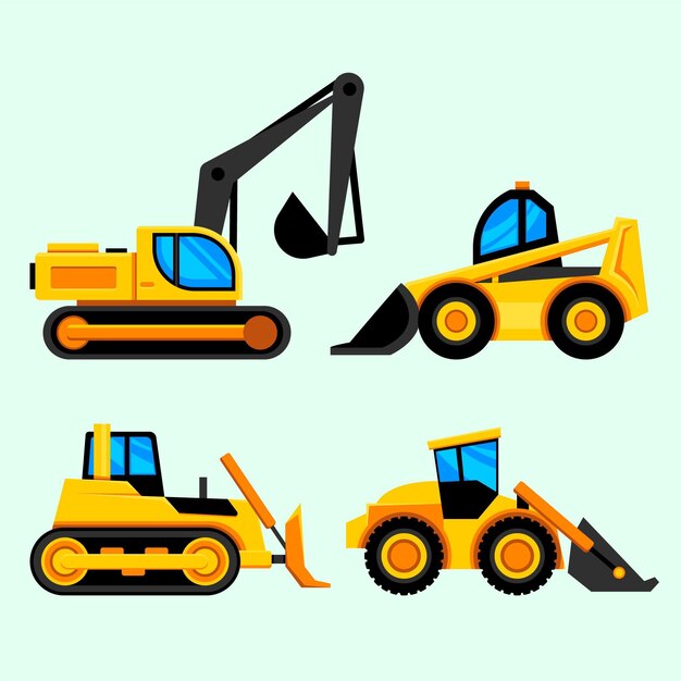 Ilustración de colección de excavadora