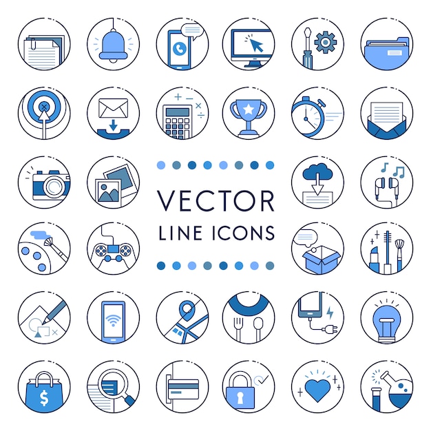 Ilustración de la colección de líneas vectoriales