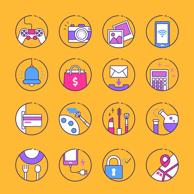 Vector gratuito ilustración de la colección de líneas vectoriales