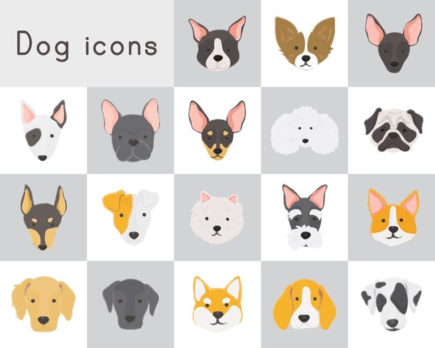 Ilustración de la colección de perros