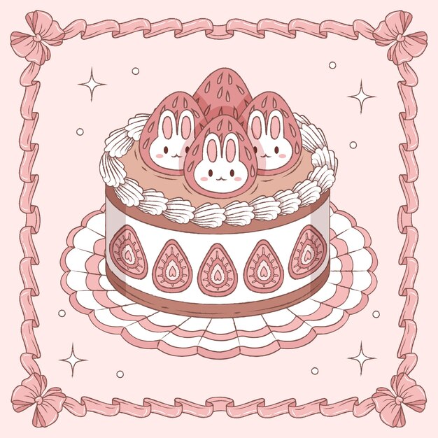 Ilustración de color pastel de caramelo dibujado a mano