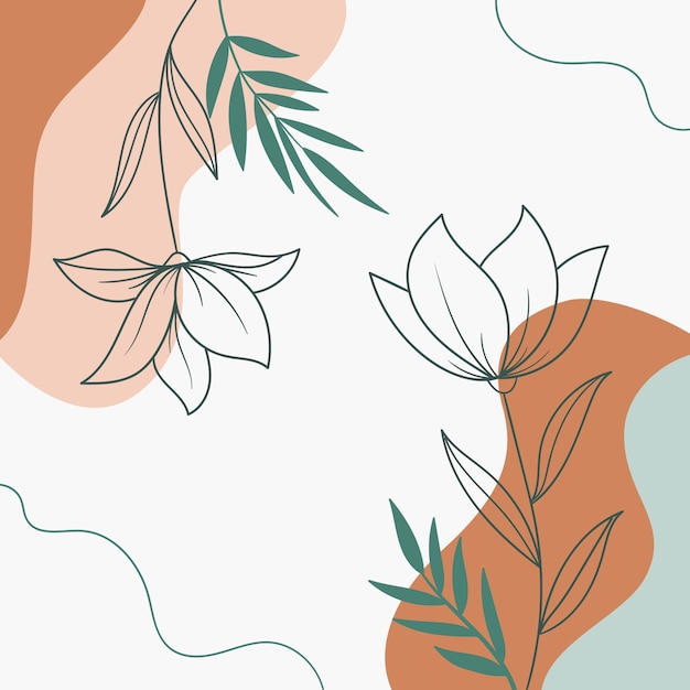 Ilustración de colores apagados dibujados a mano