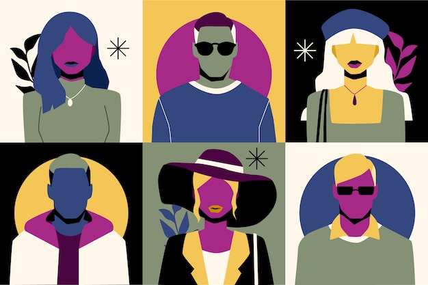 Ilustración de colores a/w dibujada a mano