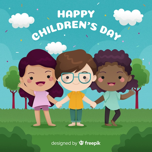 Vector gratuito ilustración colorida del día internacional de los niños