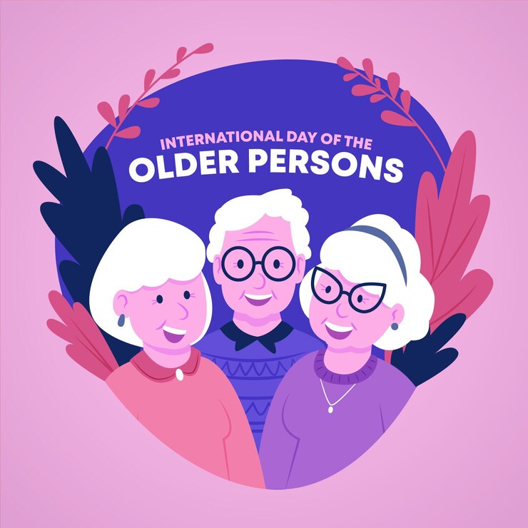 Vector gratuito ilustración colorida del día internacional de las personas mayores.