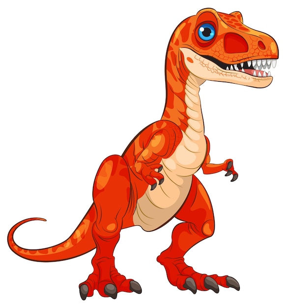 Ilustración colorida de dibujos animados de dinosaurios