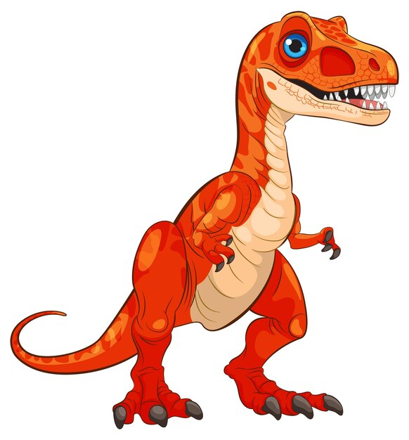 Ilustración colorida de dibujos animados de dinosaurios