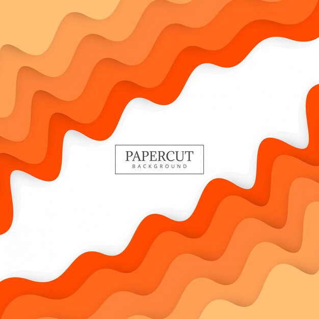 Ilustración colorida del diseño colorido de la onda de Papercut