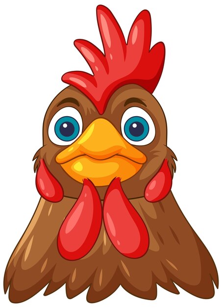 Ilustración colorida del gallo de dibujos animados