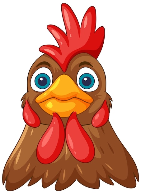 Ilustración colorida del gallo de dibujos animados