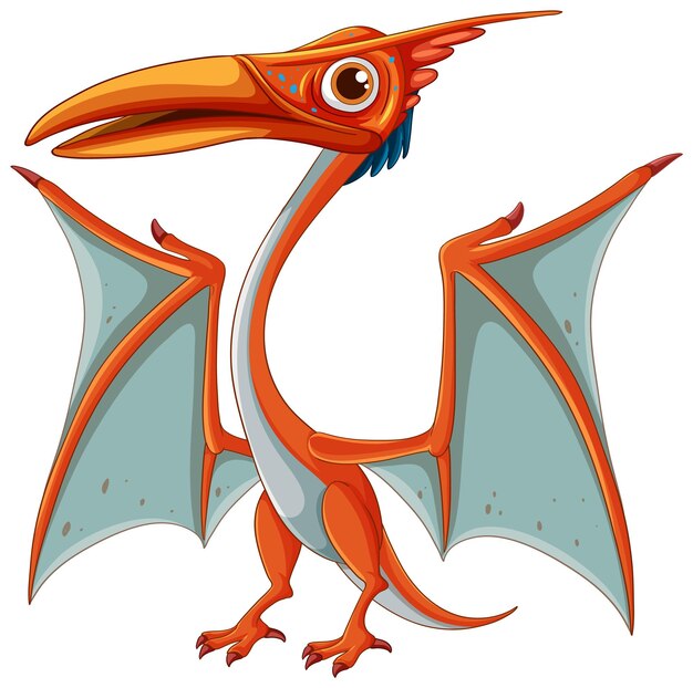 Ilustración colorida del pterodáctilo