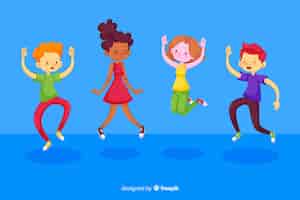 Vector gratuito ilustración colorida con saltos para niños