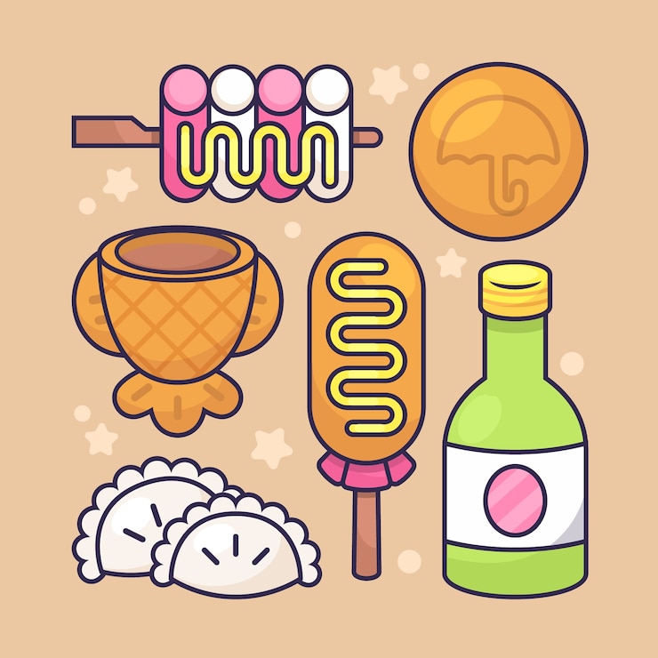 Vector gratuito ilustración de comida callejera dibujada a mano