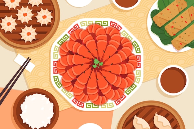 Ilustración de comida dibujada a mano