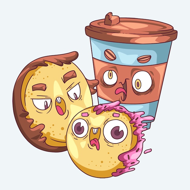 Ilustración de comida dibujada a mano