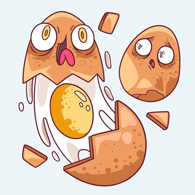 Ilustración de comida de estilo loco