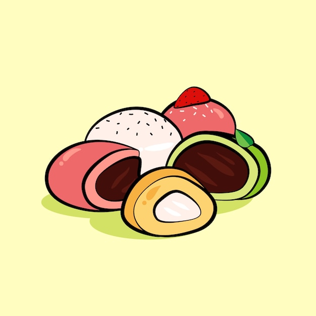 Vector gratuito ilustración de comida japonesa dibujada a mano