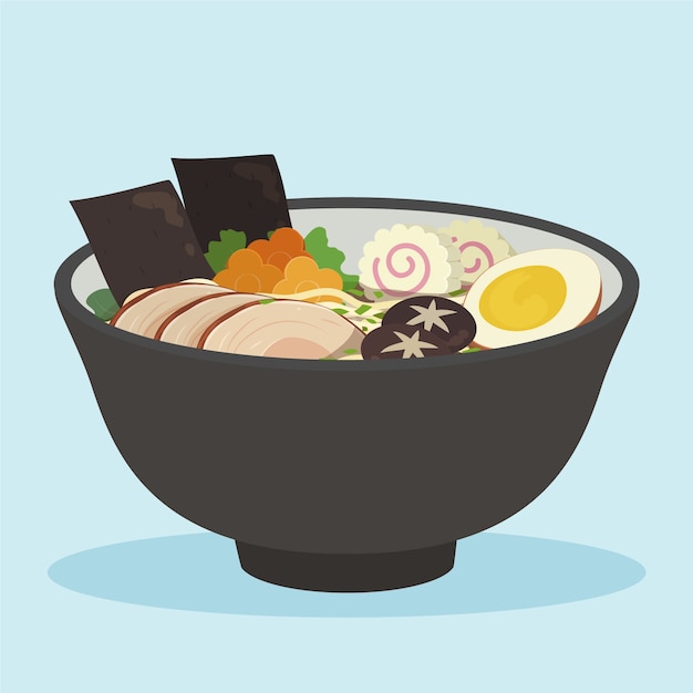 Vector gratuito ilustración de comida japonesa