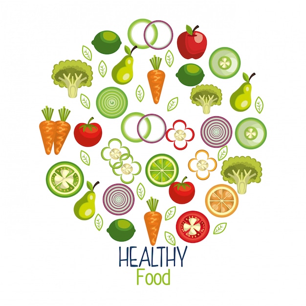 Ilustración de comida saludable