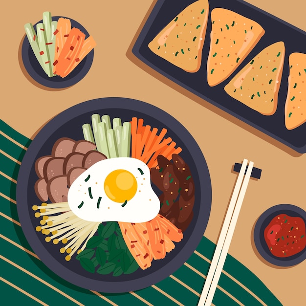 Vector gratuito ilustración de comida turca dibujada a mano