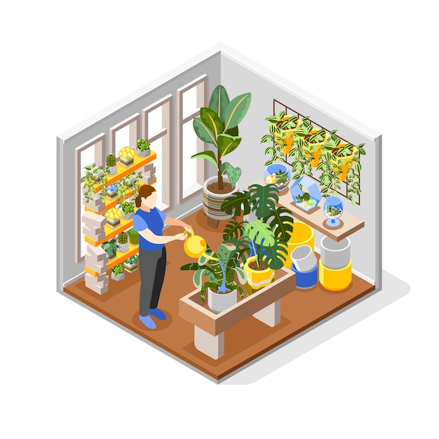 Ilustración de composición de plantas