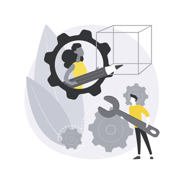 Ilustración de concepto abstracto de actividades STEM.