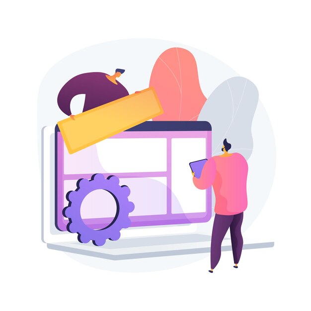 Ilustración de concepto abstracto de agregador de contenido