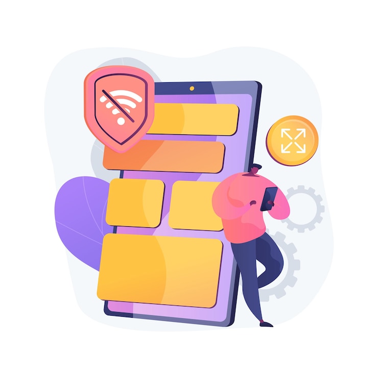 Vector gratuito ilustración de concepto abstracto de aplicación web progresiva
