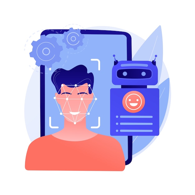 Ilustración de concepto abstracto de computación afectiva.