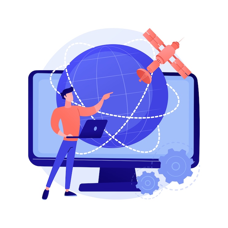 Vector gratuito ilustración de concepto abstracto de conexión web global