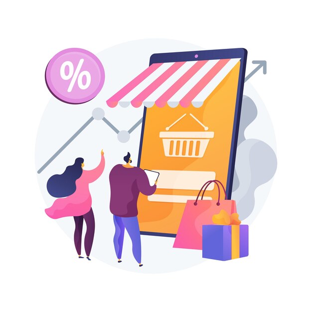 Ilustración de concepto abstracto de demanda del consumidor. Decisión del cliente, compra de producto o servicio, satisfacción del consumidor, marketing minorista, precio de mercado, sociedad de consumo