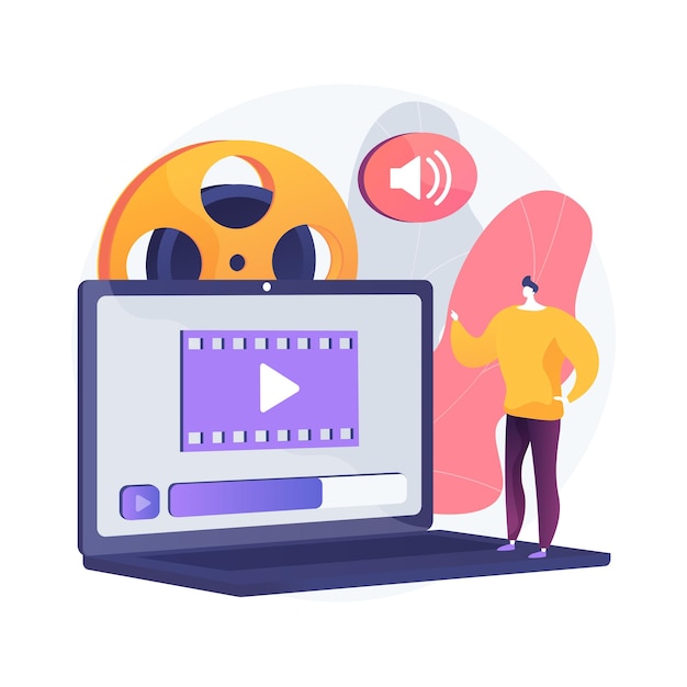 Ilustración de concepto abstracto de diseño de video