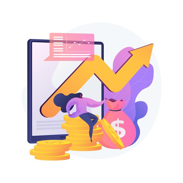 Ilustración de concepto abstracto de fondo de inversión