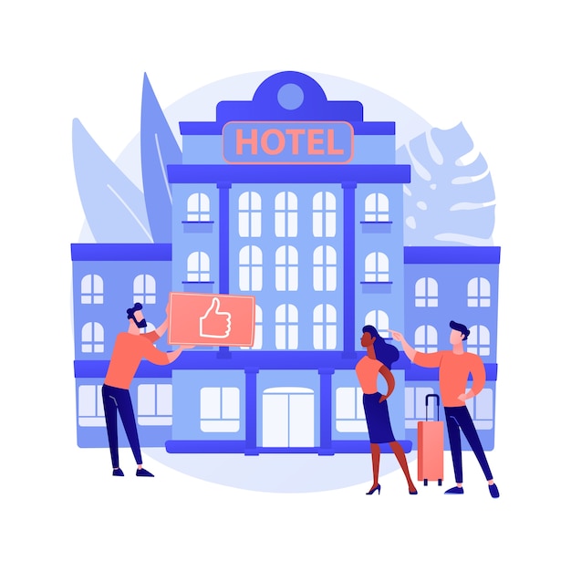 Ilustración de concepto abstracto de hotel de estilo de vida