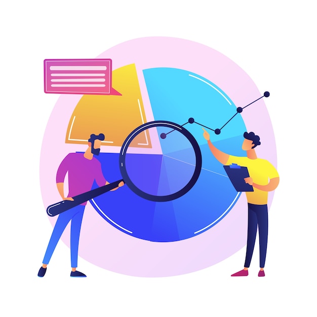 Ilustración del concepto abstracto de iniciativa de datos. Plataforma abierta, iniciativa de información, estudio de metadatos, inicio basado en datos, investigación y desarrollo, política de privacidad.