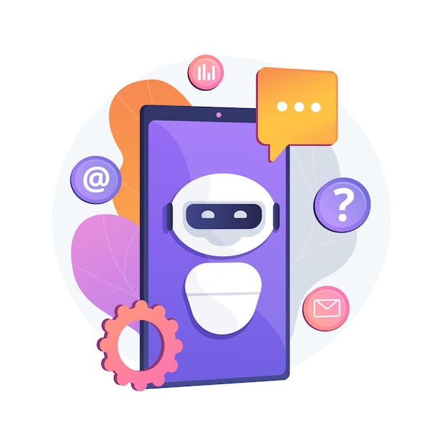 Ilustración de concepto abstracto de inteligencia artificial Chatbot