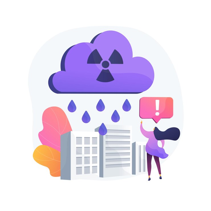 Vector gratuito ilustración de concepto abstracto de lluvia ácida. componente de precipitación ácida, problema de acidificación del agua, ph de la medición del agua de lluvia, efecto nocivo, lluvia tóxica, atmósfera