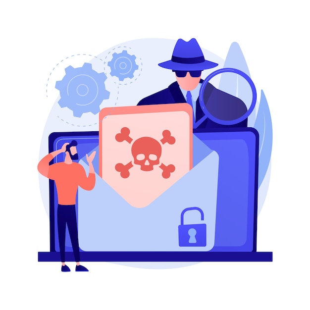 Ilustración de concepto abstracto de malware