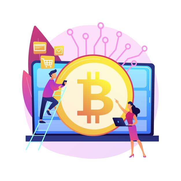 Ilustración de concepto abstracto de moneda digital. Capitalización de mercado de criptomonedas, moneda electrónica, transferencia de dinero electrónico, facturación de dinero digital, servicio de transferencia.