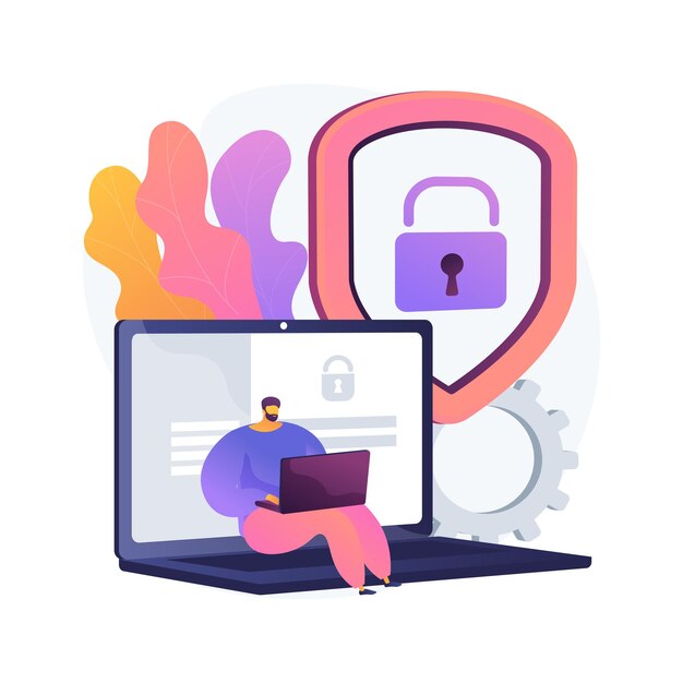 Ilustración de concepto abstracto de privacidad de datos