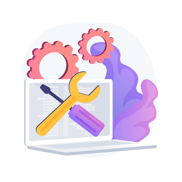 Ilustración de concepto abstracto de servicio informático