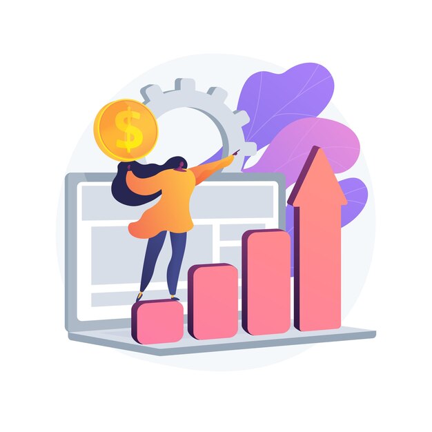 Ilustración del concepto abstracto del sistema de gestión financiera