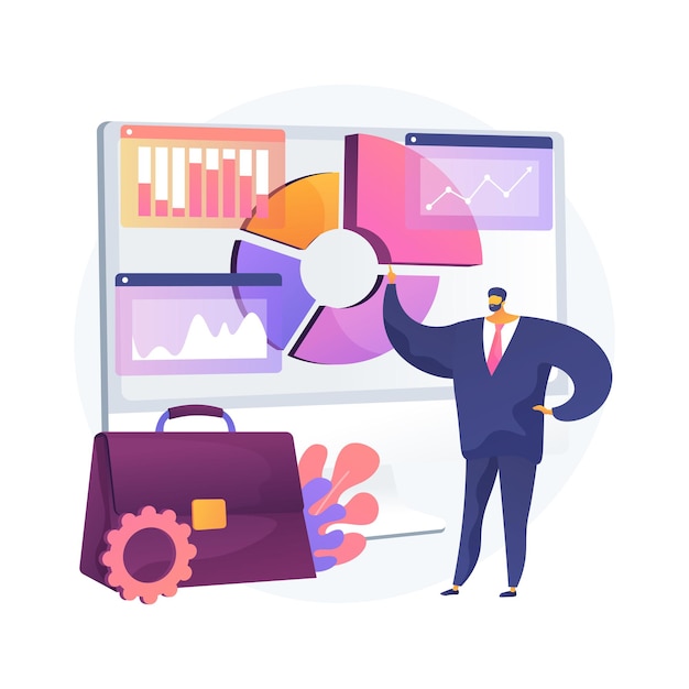 Ilustración del concepto abstracto del sistema de información empresarial